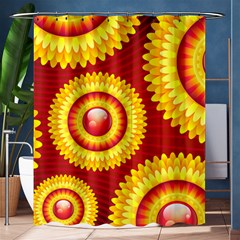 Floral Abstract Background Texture Shower Curtain 60  X 72  (medium)  by HermanTelo