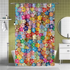 Floral Flowers Abstract Art Shower Curtain 48  X 72  (small) 