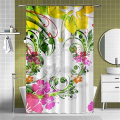 Flowers Floral Shower Curtain 48  X 72  (small) 