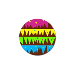 Illustration Abstract Graphic Rainbow Golf Ball Marker