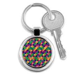 Geometric Triangle Key Chain (round) by HermanTelo