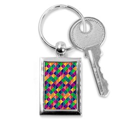 Geometric Triangle Key Chain (rectangle) by HermanTelo