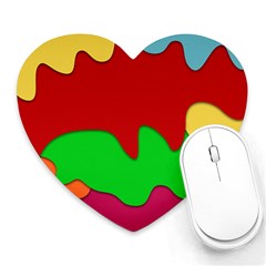 Liquid Forms Water Background Heart Mousepads