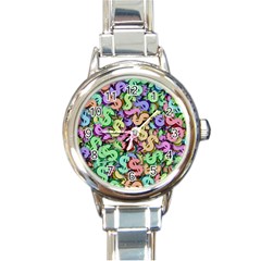 Money Currency Rainbow Round Italian Charm Watch by HermanTelo