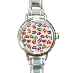 Macaron Bread Round Italian Charm Watch by HermanTelo