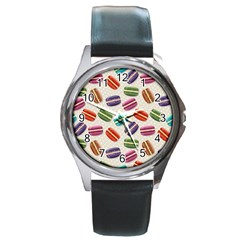 Macaron Bread Round Metal Watch by HermanTelo