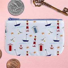 Nautical Sea Large Coin Purse by HermanTelo