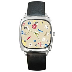 Pattern Culture Tribe American Square Metal Watch