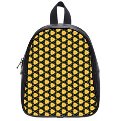 Pattern Halloween Pumpkin Color Yellow School Bag (small)