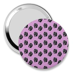 Girl Face Lilac 3  Handbag Mirrors by snowwhitegirl