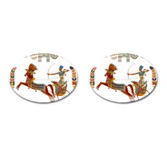 Egypt Egyptian Pharaonic Horses Cufflinks (oval) by Sapixe