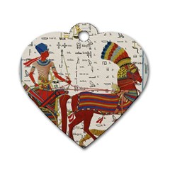 Egyptian Tutunkhamun Pharaoh Design Dog Tag Heart (one Side)