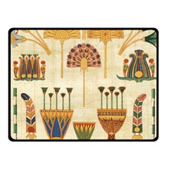 Egyptian Paper Papyrus Hieroglyphs Fleece Blanket (small)