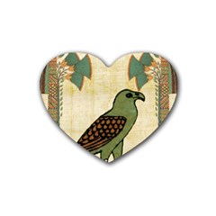 Egyptian Paper Papyrus Bird Heart Coaster (4 Pack)  by Sapixe