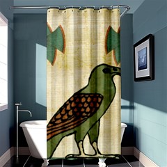 Egyptian Paper Papyrus Bird Shower Curtain 36  X 72  (stall)  by Sapixe