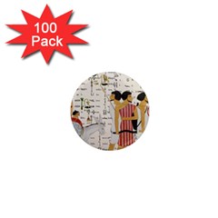 Egyptian Design Men Worker Slaves 1  Mini Magnets (100 Pack)  by Sapixe