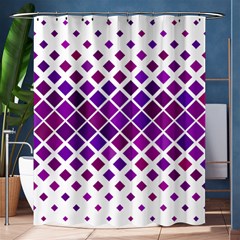 Pattern Square Purple Horizontal Shower Curtain 60  X 72  (medium) 