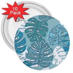 Pattern Leaves Banana 3  Buttons (10 Pack)  by HermanTelo