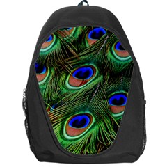 Peacock Feathers Plumage Iridescent Backpack Bag