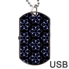 Purple Circle Wallpaper Dog Tag Usb Flash (two Sides)