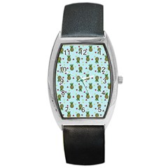 Pineapple Watermelon Fruit Lime Barrel Style Metal Watch by HermanTelo