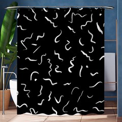 Scribbles Lines Painting Shower Curtain 60  X 72  (medium) 