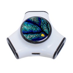 Sea Coral Stained Glass 3-port Usb Hub by HermanTelo