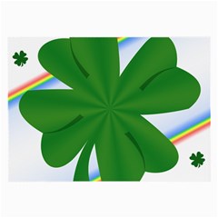 Shamrock Clover Saint Patrick Leaves Large Glasses Cloth (2 Sides)