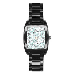 Seamless Texture Fill Polka Dots Stainless Steel Barrel Watch by HermanTelo