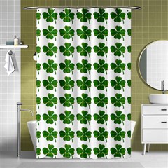 Shamrocks Clover Green Leaf Shower Curtain 48  X 72  (small) 