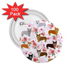 Corgis Corgi Pattern 2 25  Buttons (100 Pack)  by Sapixe