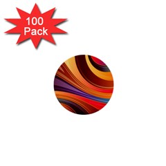 Abstract Colorful Background Wavy 1  Mini Buttons (100 Pack)  by Sapixe