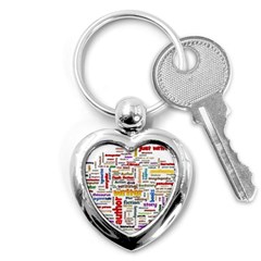 Writing Author Motivation Words Key Chain (heart) by Sapixe