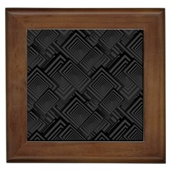 Diagonal Square Black Background Framed Tiles by Sapixe