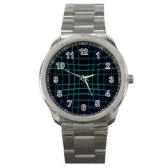 Texture Lines Background Sport Metal Watch