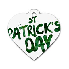 St Patrick s Day Dog Tag Heart (one Side)