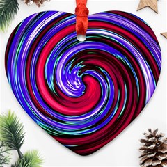 Swirl Vortex Motion Heart Ornament (two Sides)