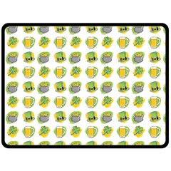 St Patricks Day Background Symbols Fleece Blanket (large) 