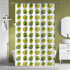 St Patricks Day Background Symbols Shower Curtain 48  X 72  (small) 