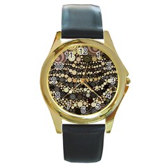 Vintage Style Round Gold Metal Watch