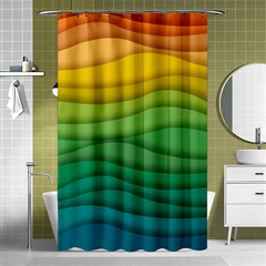 Waves Texture Shower Curtain 48  X 72  (small) 