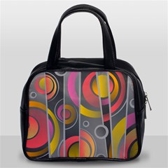 Abstract Colorful Background Grey Classic Handbag (two Sides)