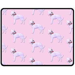 Dogs Pets Animation Animal Cute Fleece Blanket (medium) 