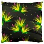 Floral Abstract Lines Large Cushion Case (Two Sides) Front