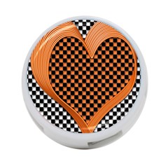 Heart Chess Board Checkerboard 4-port Usb Hub (one Side) by Bajindul