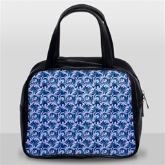 Blue Pattern Scrapbook Classic Handbag (two Sides)