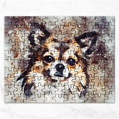 Chihuahua Dog Cute Pets Small Rectangular Jigsaw Puzzl by Pakrebo