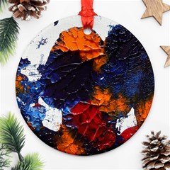 Falling Leaves Round Ornament (two Sides) by WILLBIRDWELL