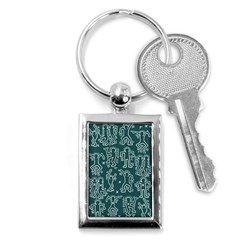 Doodle Pattern Key Chain (rectangle) by Valentinaart