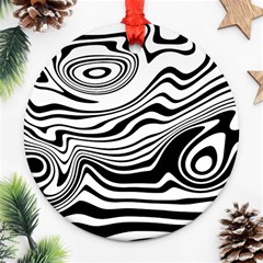 Lines Abstract Distorted Texture Ornament (round) by Pakrebo